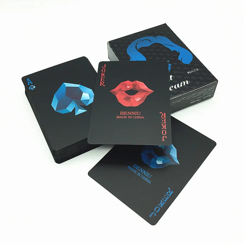 2018 новые пластиковые игральные карты красного и синего цвета водонепроницаемые