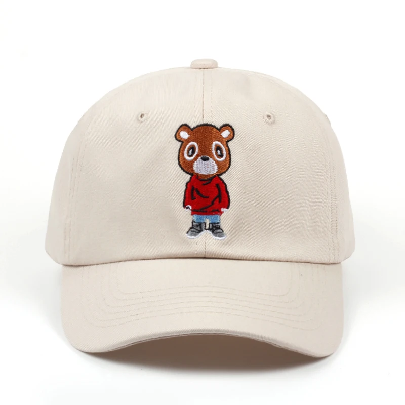 Kanye West медведь папа шляпа модная летняя для папы мужские и женские бейсболки