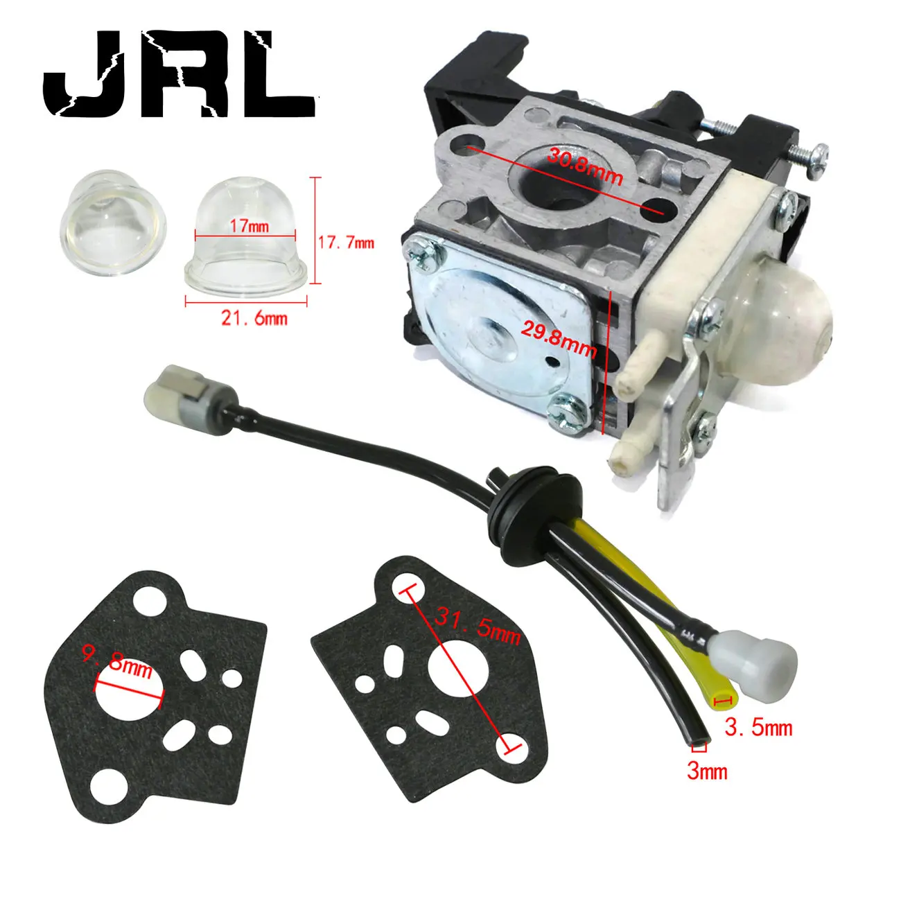 

Carburetor & Fuel Gas Line Primer Bulbs Fit Zama RB-K93 For Echo GT225 Trimmer