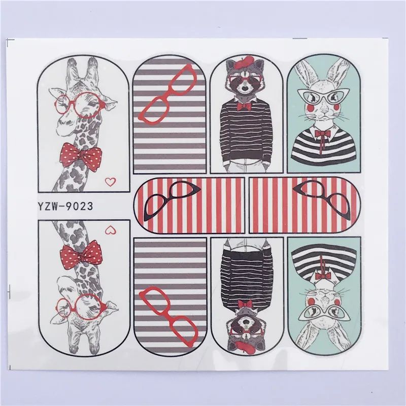 FWC 1pcs Nail Art Stickers Nail Water Decals Decoration Animal / Star / Cartoon / Fruit Adhesive Colorful Tip DIY Label Manicure