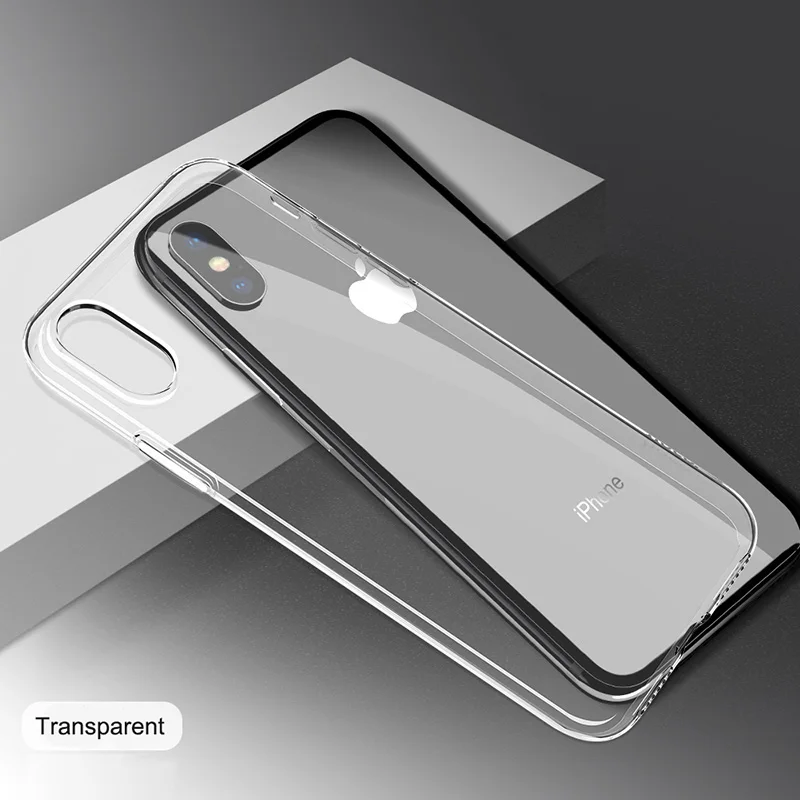 HOCO защитный чехол для iPhone X Мягкий ТПУ Прозрачный Полное заднее покрытие для Apple iPhone XS Чехлы для MAX XR противоударный против царапин - Цвет: Transparent