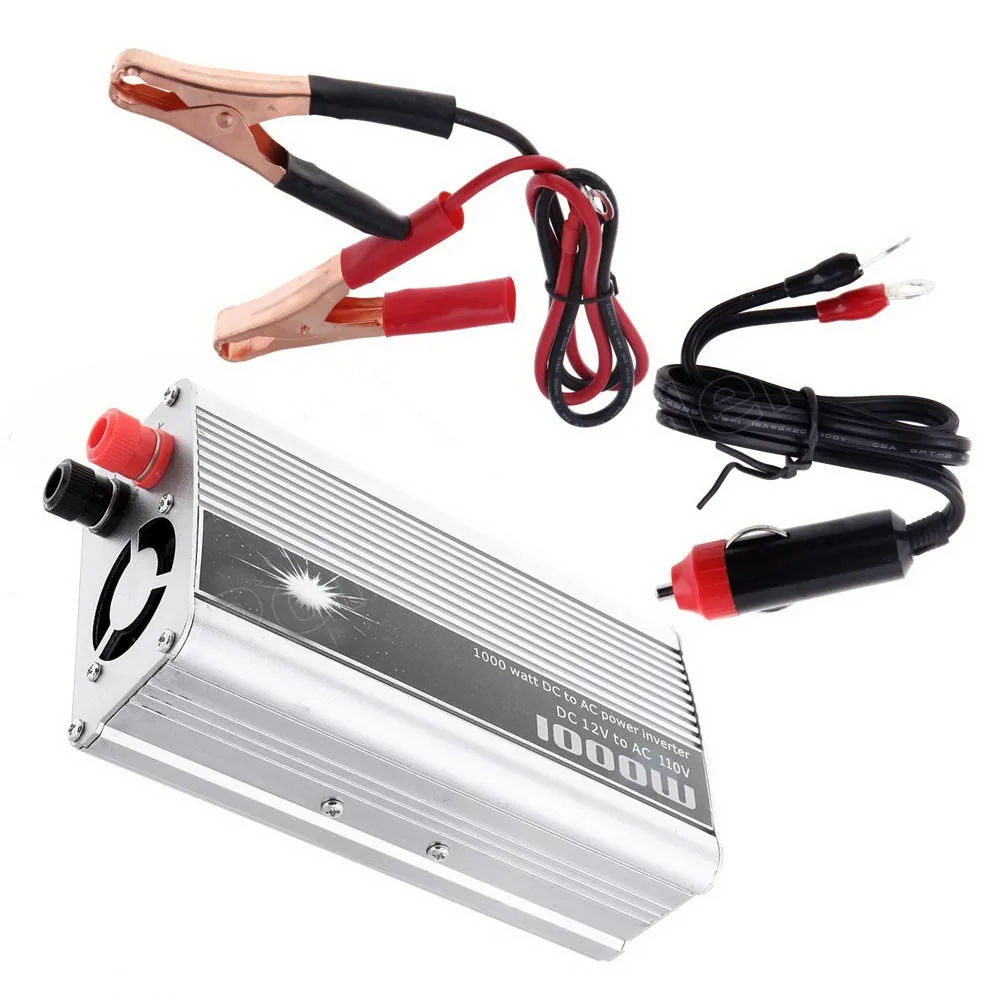 1000W переходник трансформатора USB для зарядки в машине DC 12V к AC 110V преобразователь