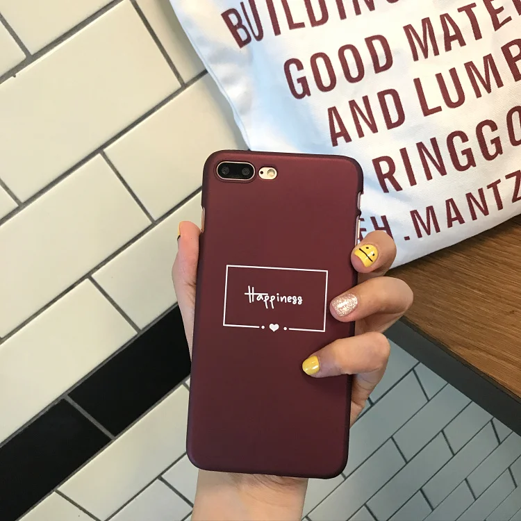 Чехол из матового поликарбоната для IPhone X 7 6 S 8 Plus простая надпись Happing Be Cool жесткая
