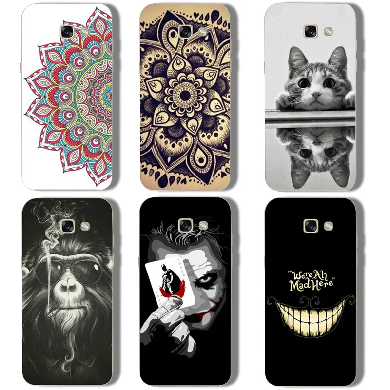 Soft Silicone Case For Samsung Galaxy A7 2017 5.7 Inch Capas Fundas Printing Drawing Phone A720 A720F |