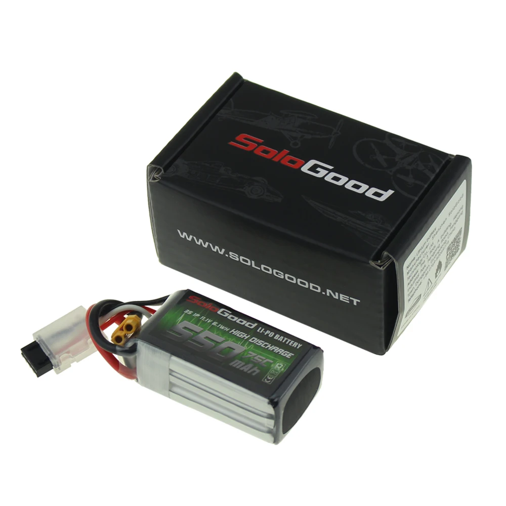 SoloGood Lipo аккумулятор 2S 3S 4S Series 550mAh 850mAh гнездовой разъем для радиоуправляемого гоночного дрона FPV мультикоптера с фиксированным крылом