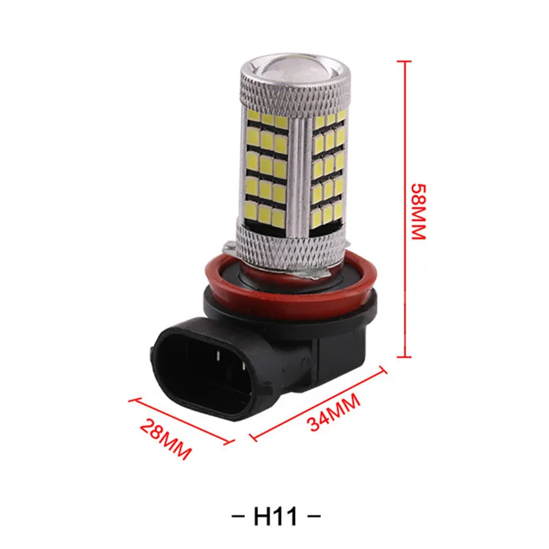 Автомобильный свет H4/H7/H11/9005/9006 6000K 1 шт. DC 12V 63 LED прочный длительный срок службы