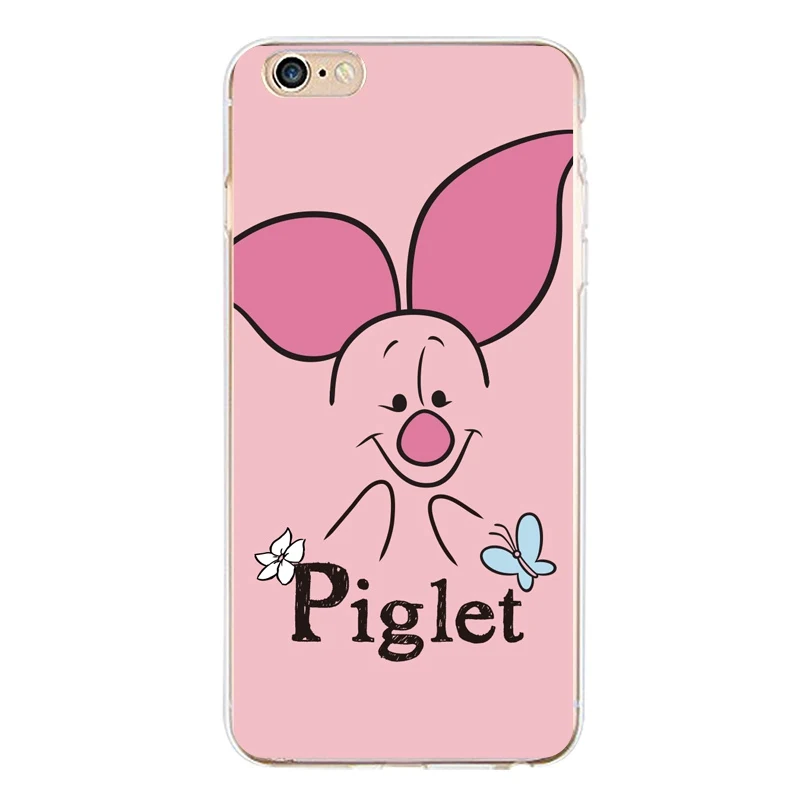 Piglet Soft Clear TPU Phone Case For iPhone 4/4s 5 5s 6 6plus 7 8plus x Duck Coque Rabbit Eeyore Cover Free Shipping | Мобильные