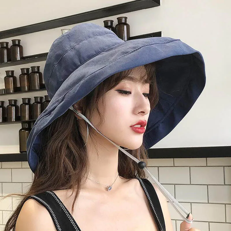 Панама Doitbest Женская солнцезащитная шляпа от солнца с широкими полями Весенняя