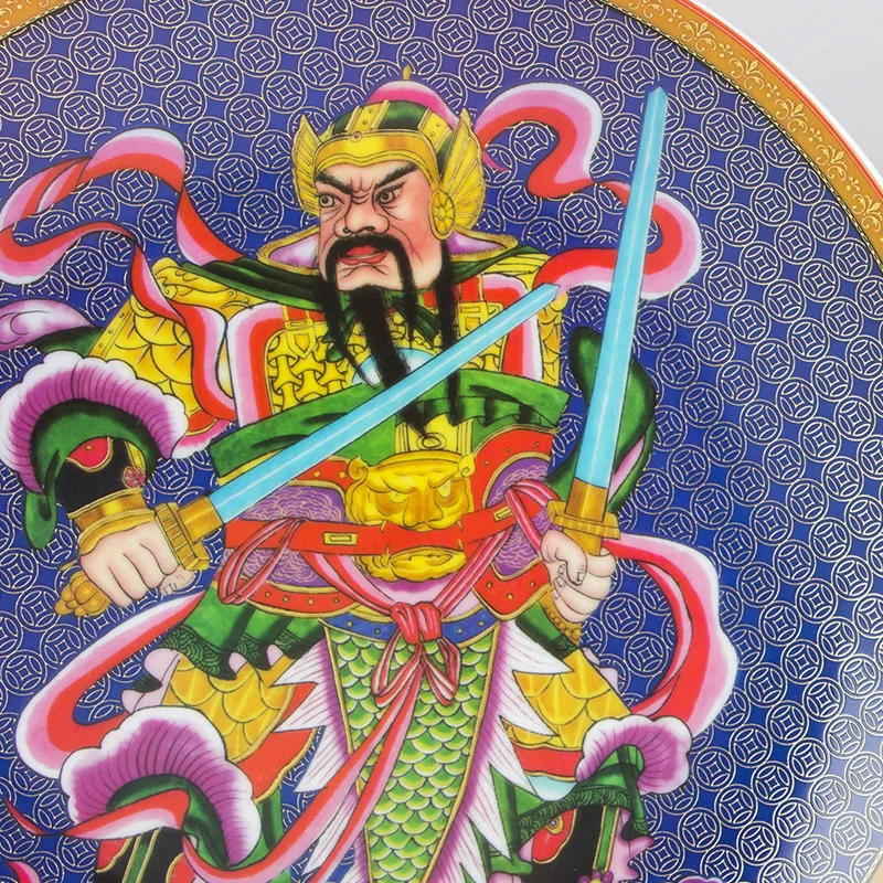 Старинный китайский стиль qing qiong Цзиндэчжэнь декоративная фарфоровая тарелка