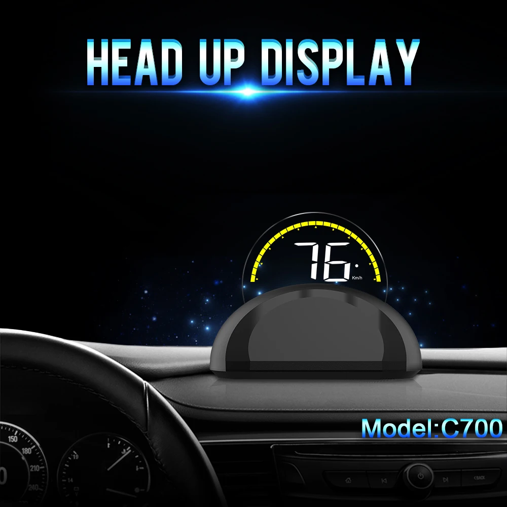 New C700 OBD2 Hud Head Up Display With Mirror Projection Digital Car Speed Projector On-Board Computer