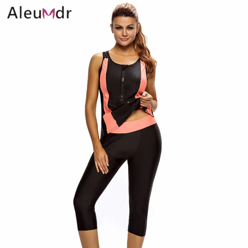 Aleumdr Сёрфинг комбинезон Купальники для Для женщин топ без рукавов и укороченные