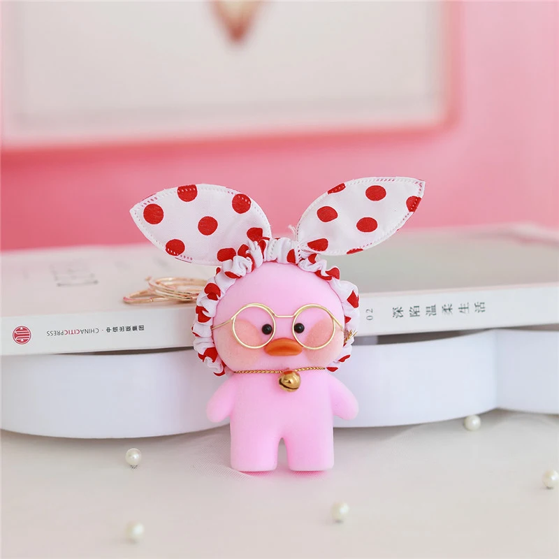 1 шт. 8 см Lalafanfan милый брелок игрушка Kawaii кафе мини желтая утка фигурка брелок сумки украшения игрушки для детей