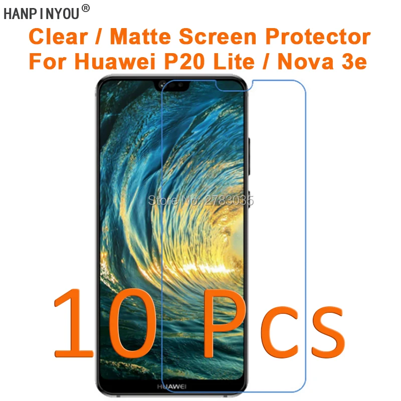 

10 шт. для Huawei P20 Lite/Nova 3e 5,84 "HD Прозрачная/Антибликовая матовая защитная пленка для экрана (не закаленное стекло)