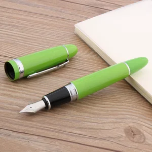 Jinhao 159 Новая зеленая металлическая подарочная Серебряная авторучка
