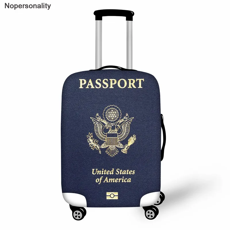 Nopersonality Passport Prints Luggage Cover Protective Stretch Fabric Suitcase Protector Baggage Dust Case For 18-32 Inch | Багаж и сумки