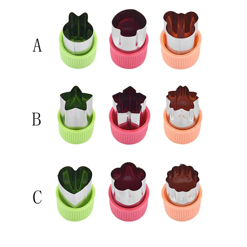 Форма для ломтиков резки печенья 3 шт. фрукты звезда печенье с помадкой