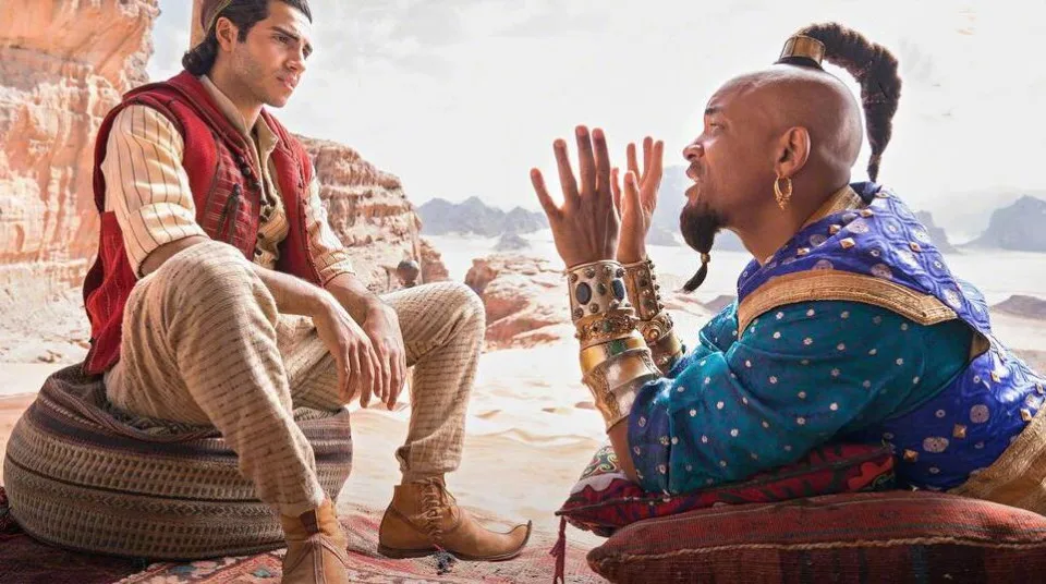 Кулон Aladdin Will Smith лампа Косплей Бог ожерелье смола цинковый сплав Кожа Веревка ожерелье