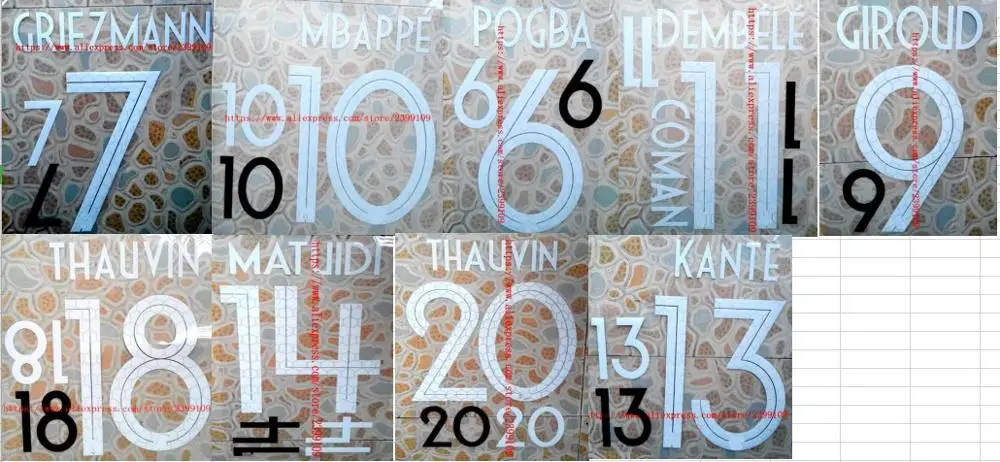 2018 французская домашняя погба гризманн гирод MBAPPE KANTE THAUVIN нашивка значок|Заплатки| |