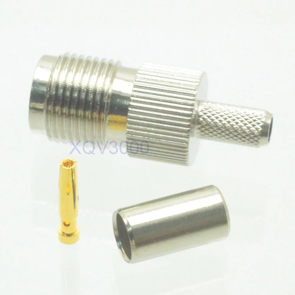 10 шт. коннектор TNC гнездовой разъем обжимной контакт для RG58 RG142 LMR195 RG400 RF
