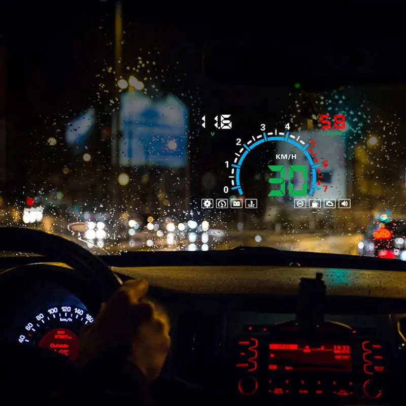 E350 5 8-дюймовый экран HUD Автомобильный дисплей сигнализация неисправностей
