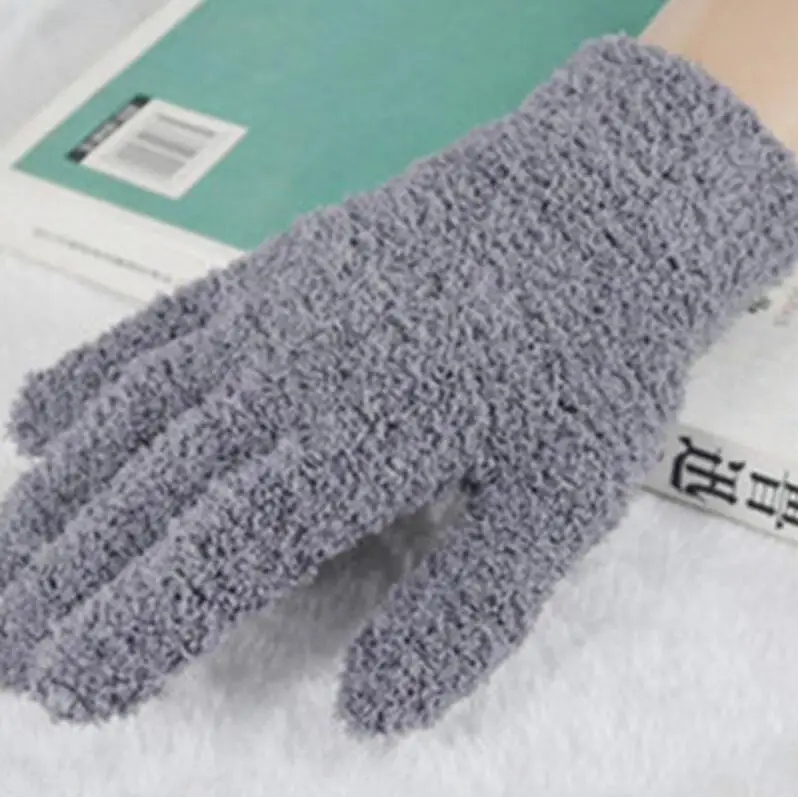 G038 Full Grey YSDNCHI, модные зимние перчатки для девушек, женщин и девушек, теплые зимние однотонные женские перчатки без пальцев, Флисовые женские перчатки на половину пальцев - Цвет: G038 Full Grey