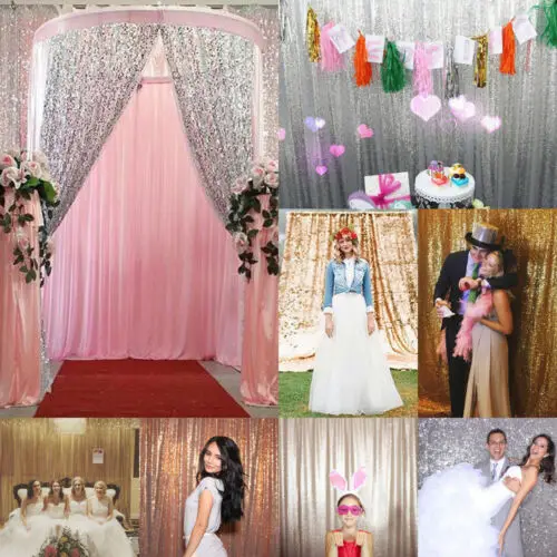 Фотофон с блестками 4 фута * 6 футов фольгированная занавеска дождь бахрома