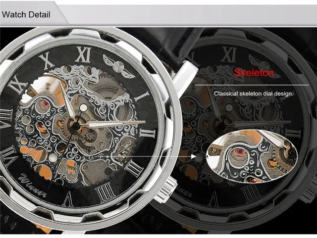 relogio Luxury Watch skeleton hollow fashion mechanical 3