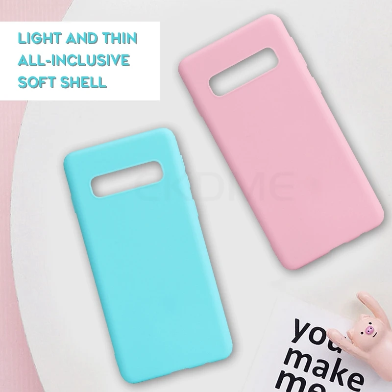 Мягкий матовый чехол из ТПУ для Samsung S10 Lite S7 Edge тонкие гибкие чехлы на заднюю
