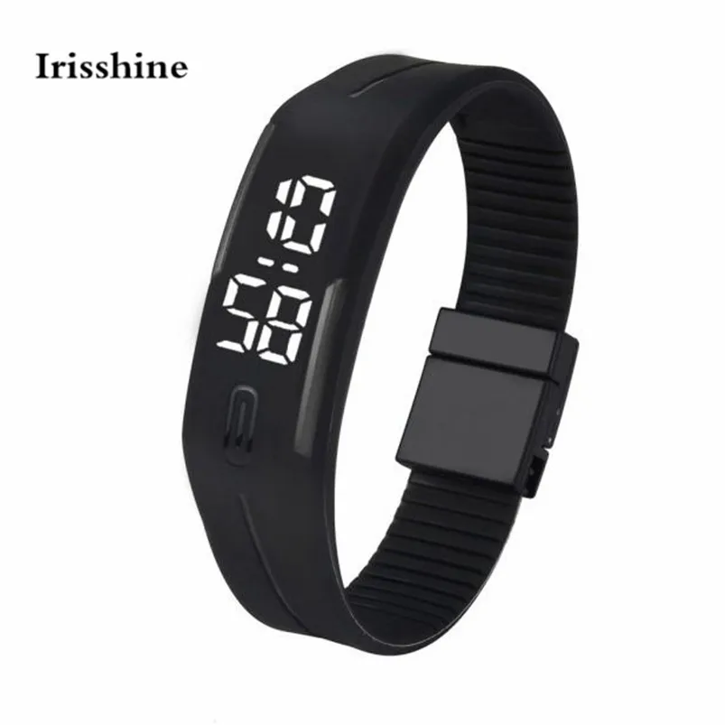 Irisshine #50 unisex couple Watches Mens Womens Rubber LED Watch Date Sports Bracelet Digital Wrist boy girl free shipping | Наручные