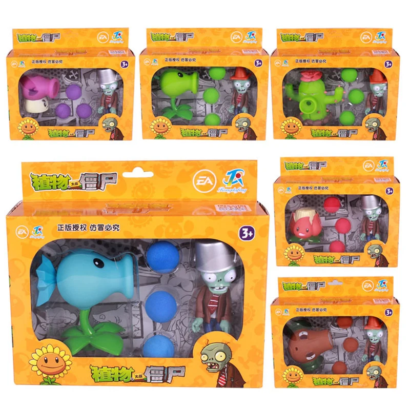 Новое поступление, Растения против Зомби, фигурки, игрушки, PVZ Peashooter, модель игрушки, ПВХ куклы в розничной коробке, хороший подарок для мальчиков на день рождения