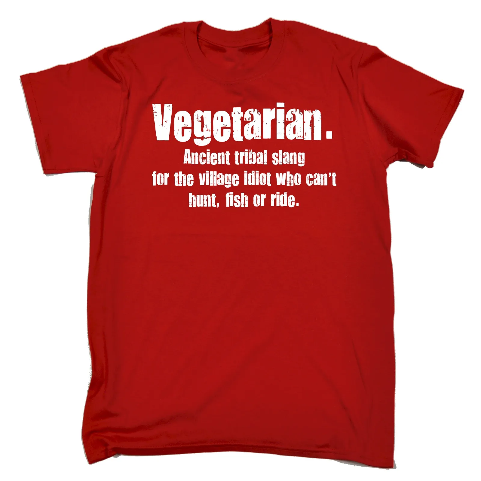 Vegetarian Tribal Slang T-SHIRT Food Chef Cook Veggie Vegan Funny Gift Birthday Fashion T Shirts Round Neck Sleeve Cool Casual | Мужская