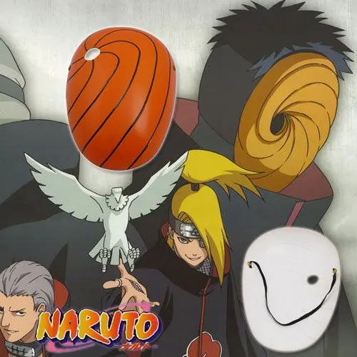 Горячее Аниме Наруто Tobi Madara Akatsuki Masque Косплей Костюм Хэллоуин маска подарок |
