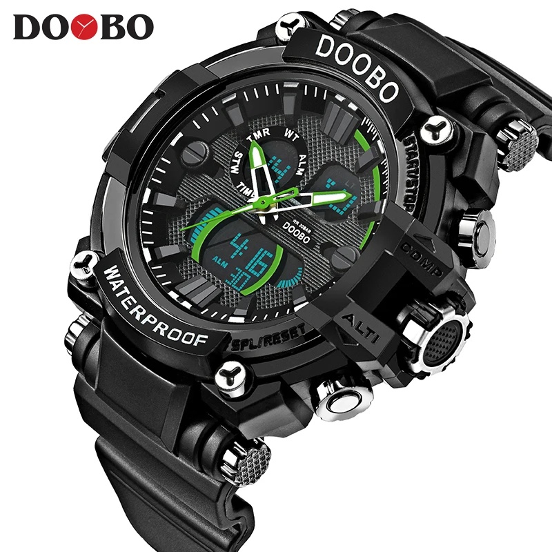 Модные цифровые часы DOOBO G Style мужские спортивные армейские военные наручные Erkek