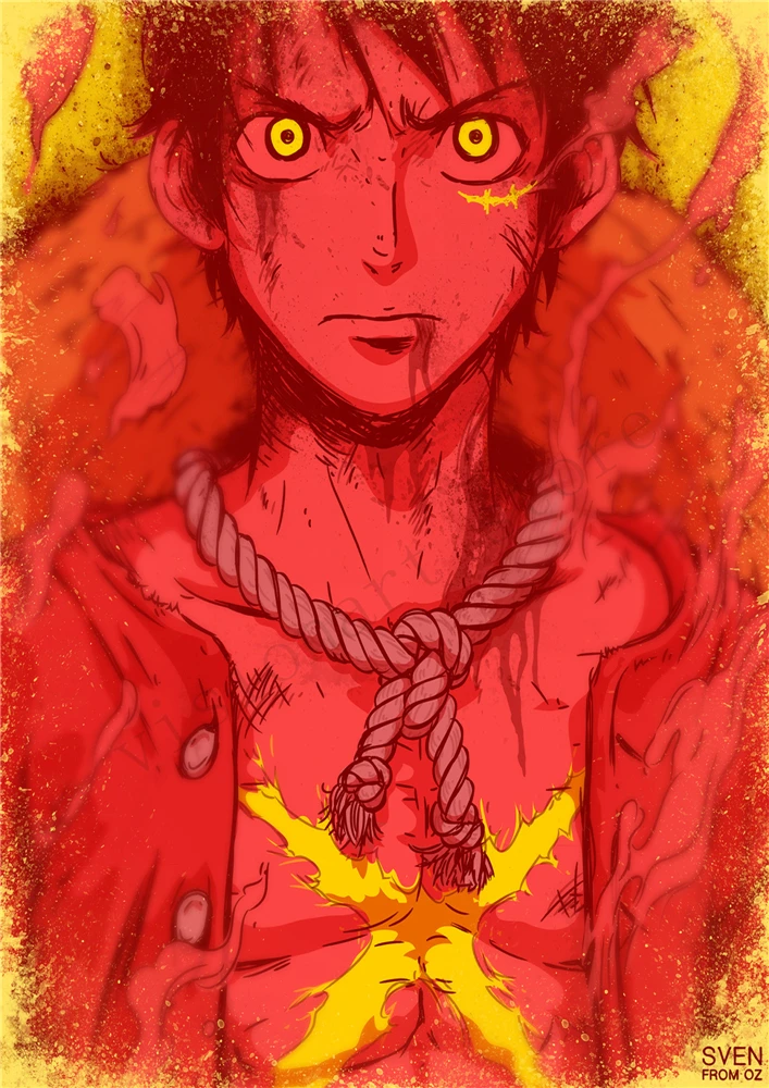 Белый Сдельные постеры Luffy Wanted настенные наклейки белая бумага с покрытием высокое разрешение домашнее украшение домашний арт бренд AN2 - Цвет: Белый