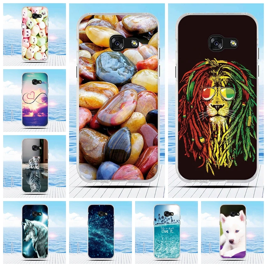 For Samsung Galaxy A3 2017 A320F Case Cartoon 3D Relief Printing Pattern Back Cover TPU Soft Silicone | Мобильные телефоны и