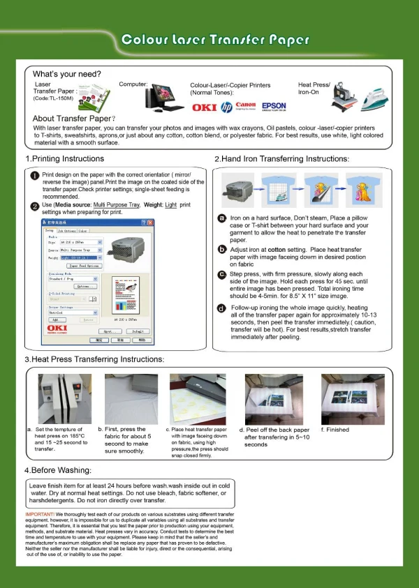 (A3*40 шт.) самоотверждающаяся бумага лазерная теплопередающая печатная для ткани