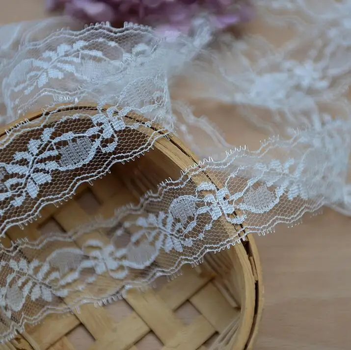 10 метров Высококачественная Белая Кружевная Лента кружевная лента DIY вышитая