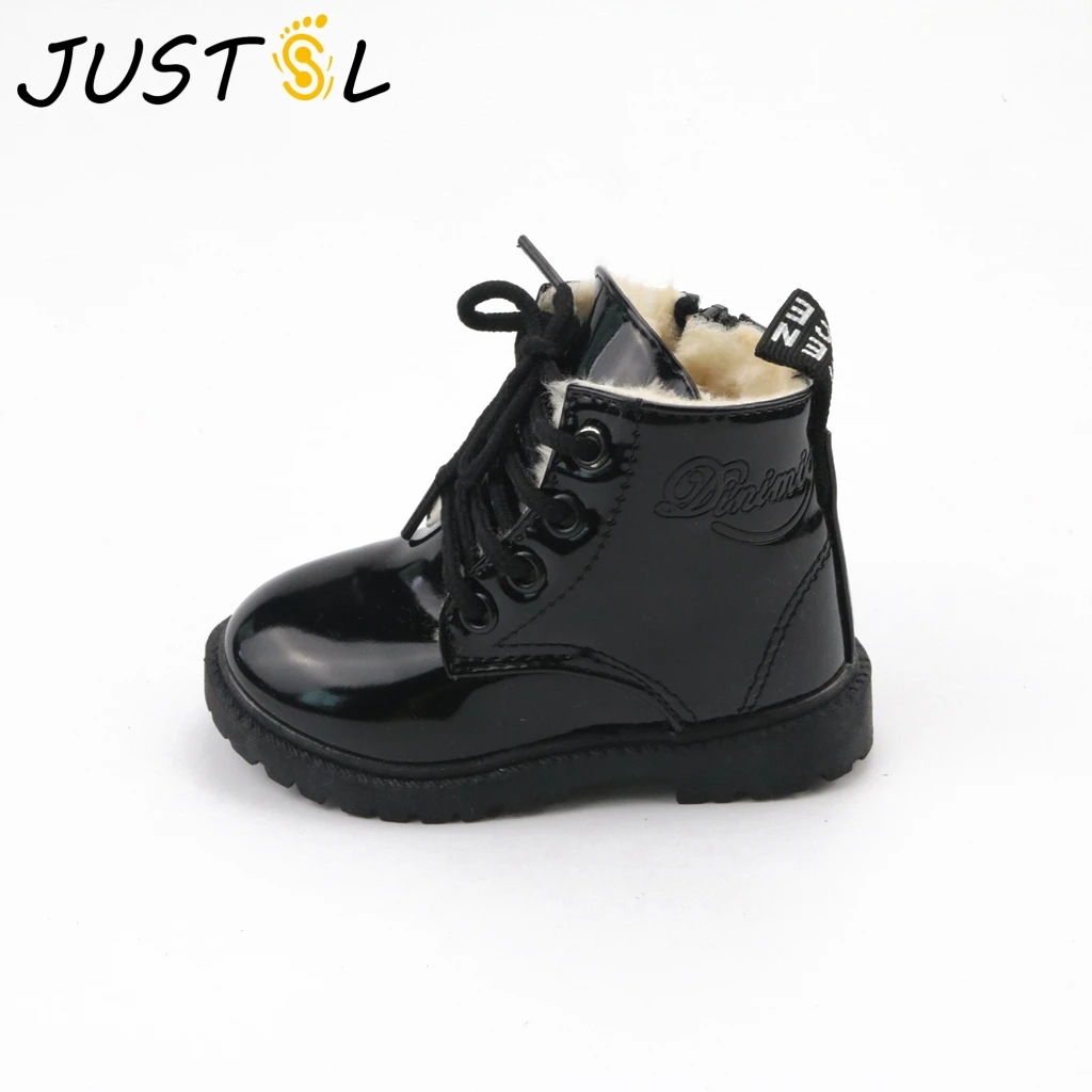 2017 г. Лидер продаж детские зимние ботинки замшевые Ботинки Martin на Плоском Каблуке