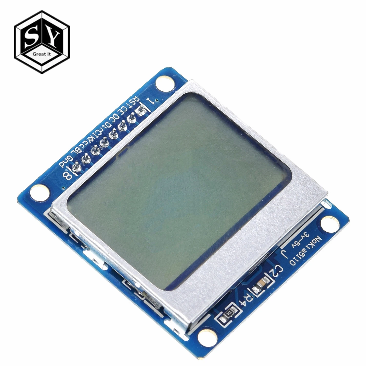 Умная электроника lcd модуль Дисплей монитор синий устройство подсветки PCB 84*48 84x84 ЖК-дисплей 5110 Nokia 5110 Экран для Arduino
