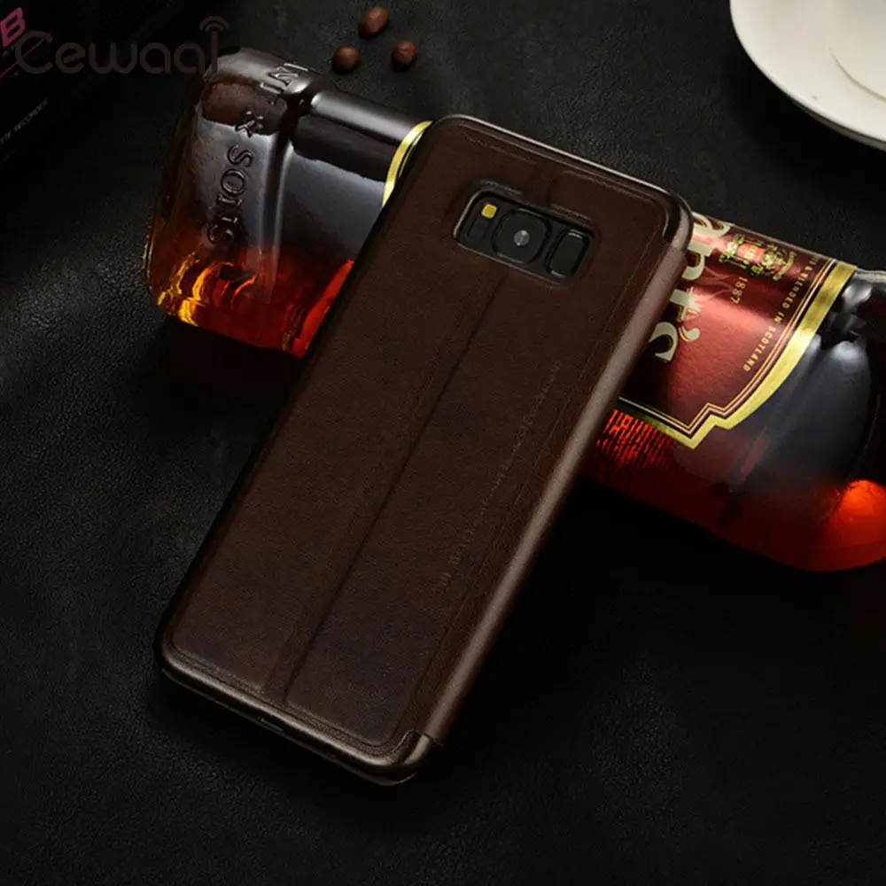 Мобильный телефон Флип Shell протектор Кожаный чехол для samsung Galaxy S8|Чехлы-книжки| |