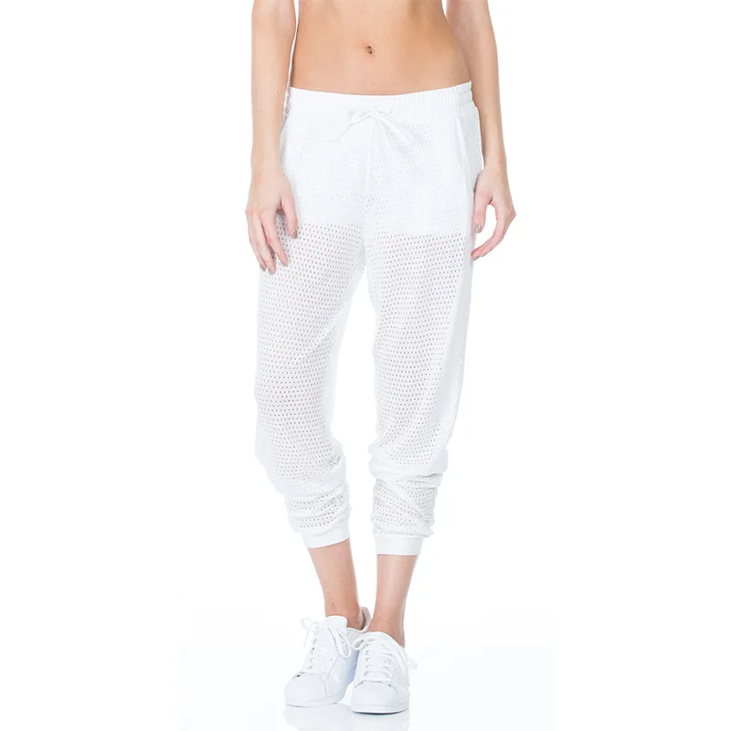 Сетки свободные Спортивные штаны Для женщин широкие брюки Фитнес Бег Брюки
