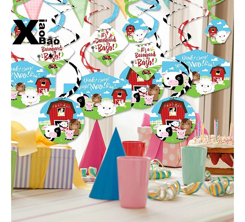 12 шт. спиральные Подвесные Украшения для вечеринки в честь рождения ребенка -