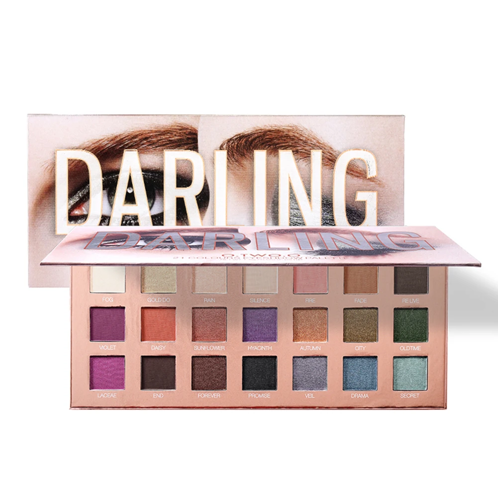 Палитра матовых теней для век 21 цвет блестящие тени профессиональный макияж глаз