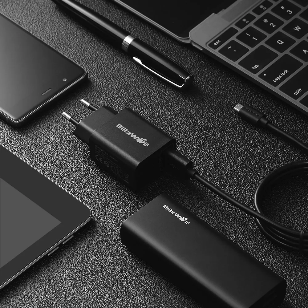 Зарядное устройство BlitzWolf BW S9 18 Вт USB QC3.0 FCP AFC BC1.2 US/EU/AU/UK быстрое зарядное для iPhone