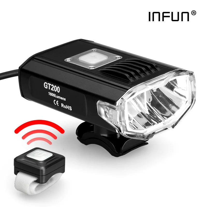 Велосипедная передняя фара INFUN GT200 велосипедный перезаряжаемый фонарик 2200