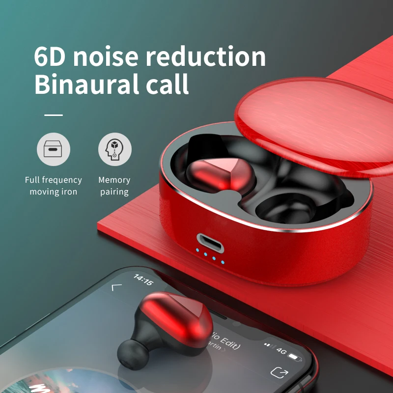 

Tws-стереонаушники T50 с поддержкой Bluetooth 5,0 и ШПД
