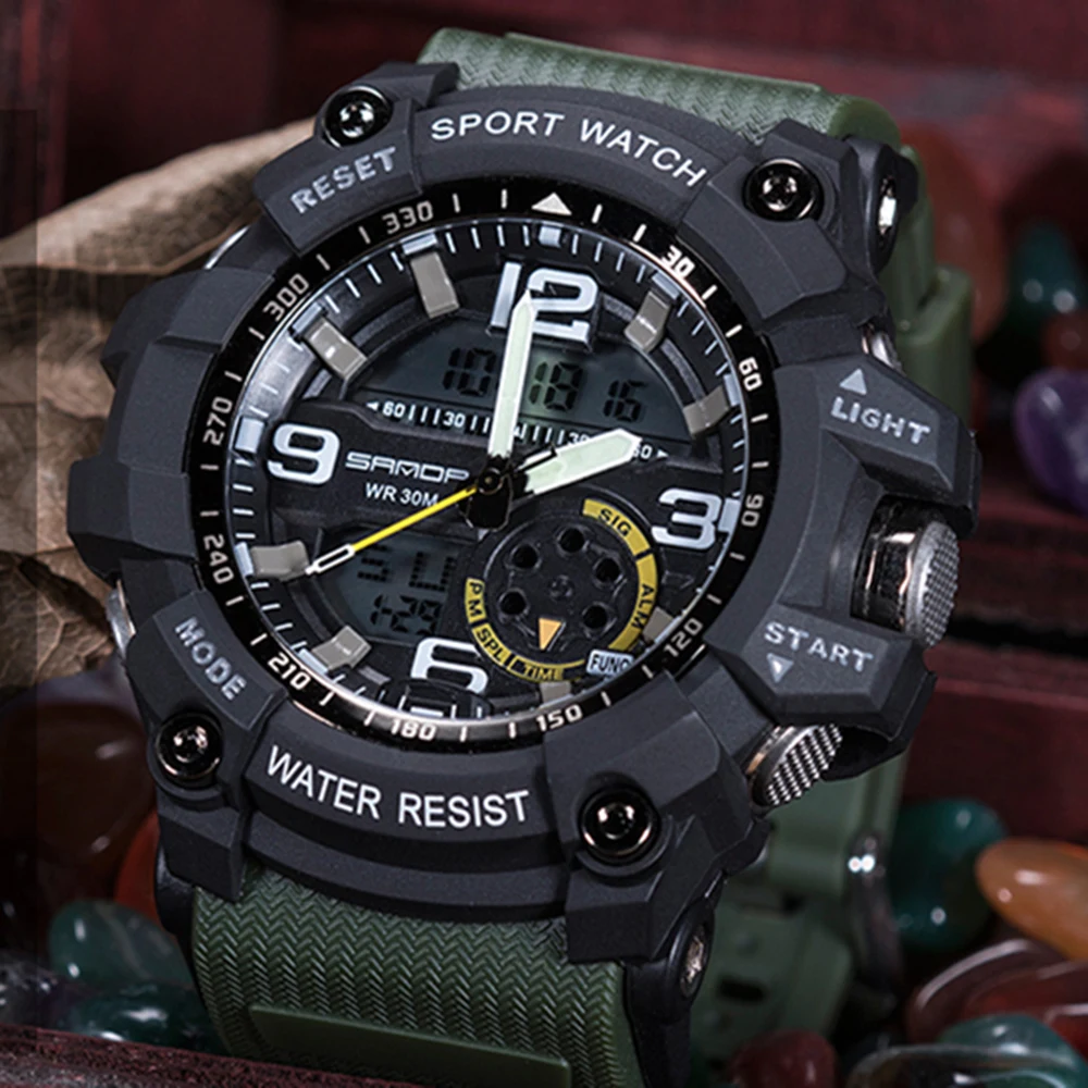 SANDA спортивные часы для мужчин военные армейские цифровые наручные лучший бренд