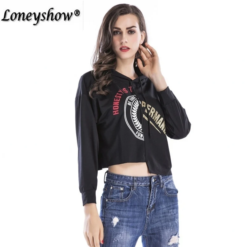 2018 Горячая длинным рукавом нерегулярные круглым вырезом короткая футболка один