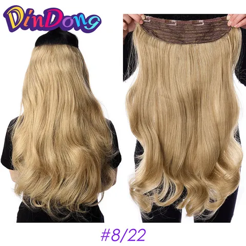 DinDong 24-дюймовые синтетические накладные волосы на заколках 19 цветов в наличии блонд серое Термостойкое волокно 190 г