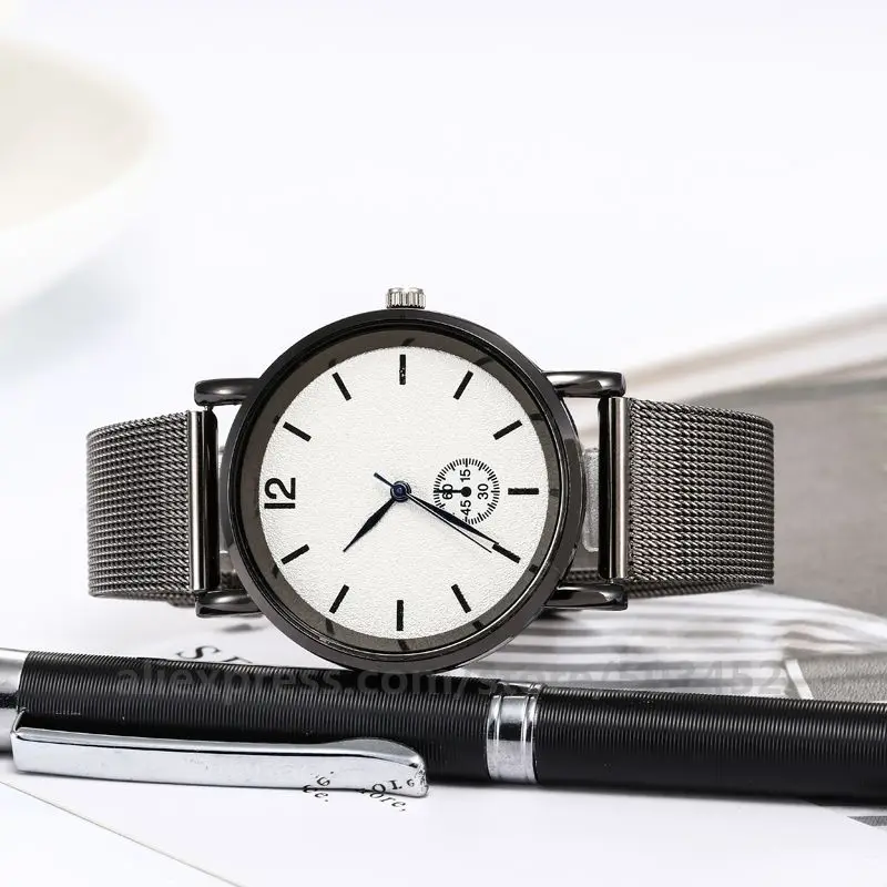 100 шт./лот модные кварцевые часы без логотипа для мужчин мальчиков серебристого